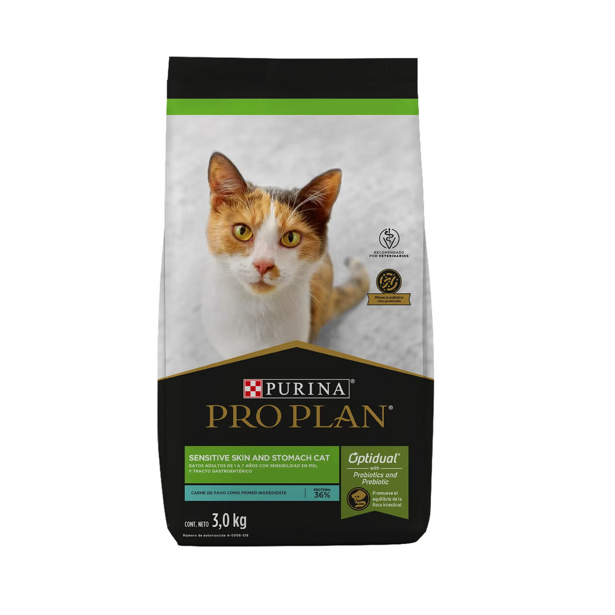 PROPLAN CAT SENSITIVE SKIN & STOMACH OPTIDUAL PAVO 3 KG – American
