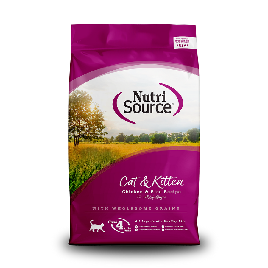 NUTRISOURCE CAT & KITTEN CHICKEN AND RICE 12LB