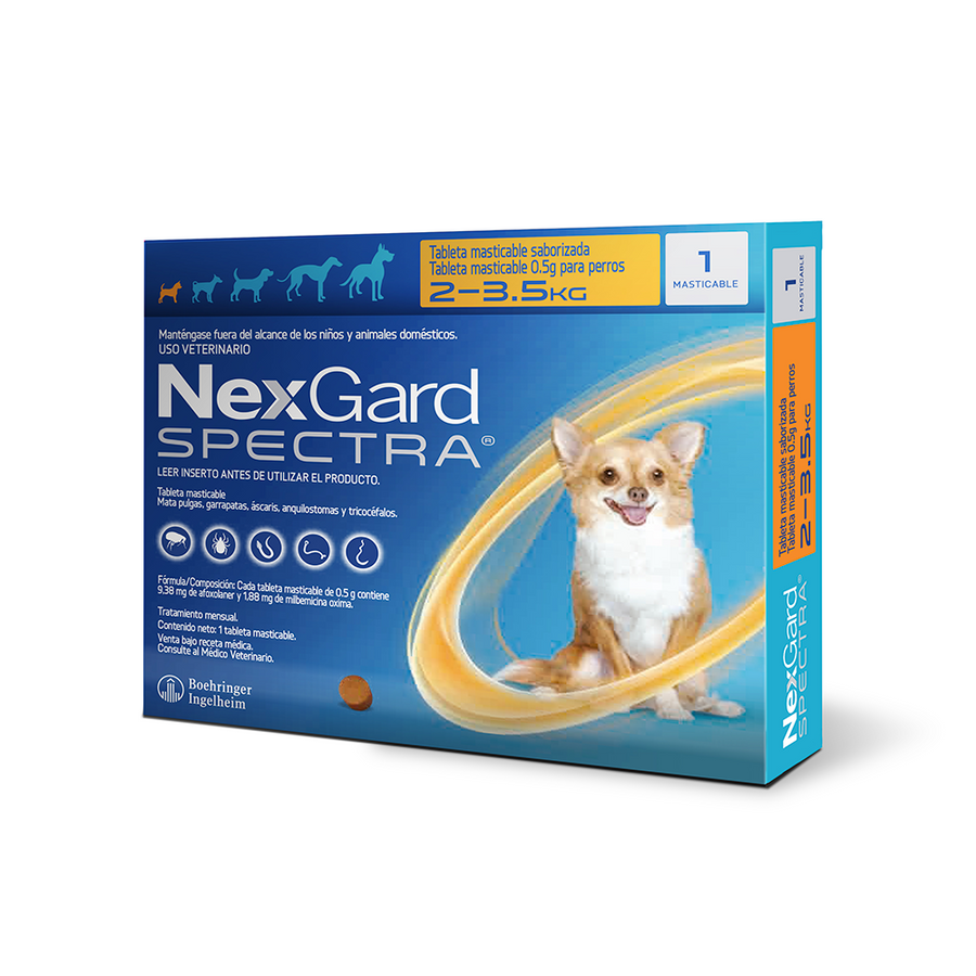 Nexgard Spectra tableta para perros xsmall 2Kg -3.5Kg