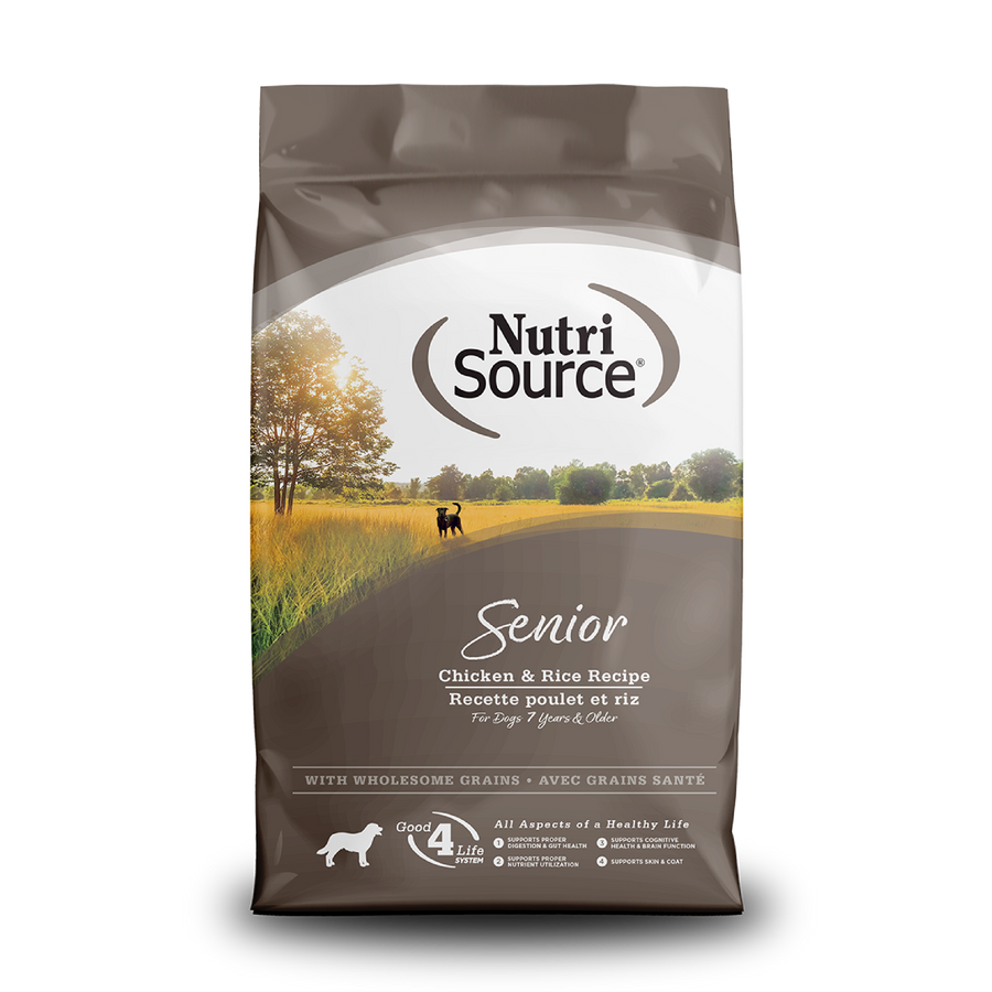 NUTRISOURCE SENIOR CHICKEN & RICE 26 LB