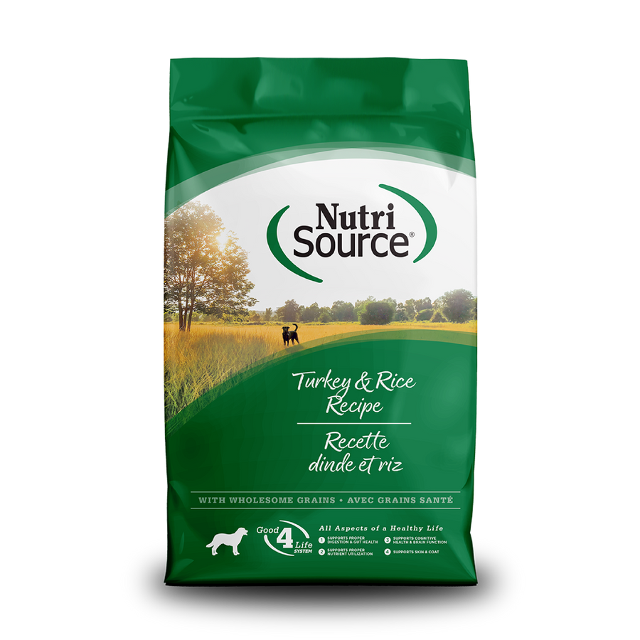 NUTRISOURCE TURKEY & RICE DOG FOOD 12LB