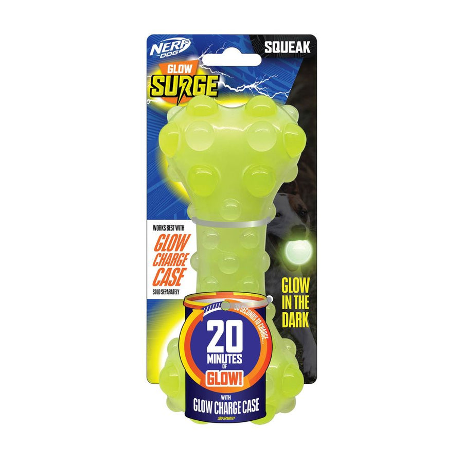NERF 7IN TPR SQUEAK GLOW BUBBLE BONE - NO COLOR/GREEN