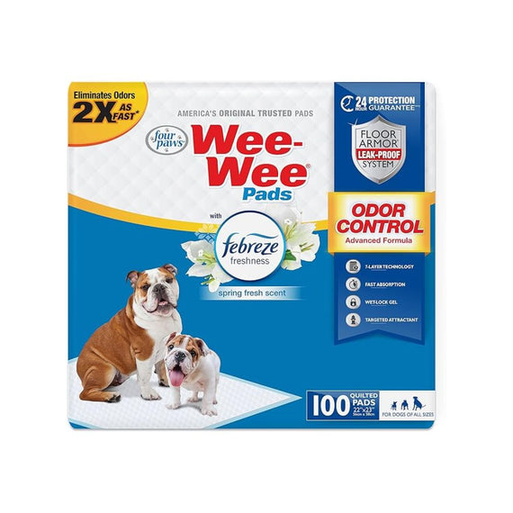 FOUR PAWS WEE WEE FEBREZE PAD BRICK BOX 100 CT FP1A043