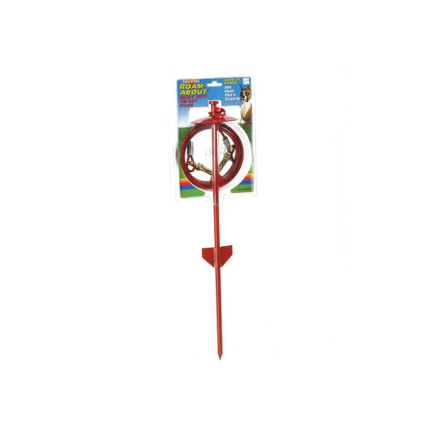 FOUR PAWS ROAM ABOUT TIE-OUT STAKE W/25 FT CABLE