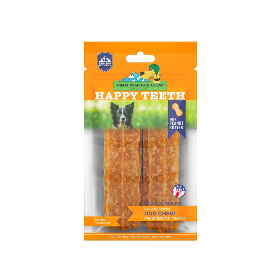 H PET SUPPLY ROLLO DE CARNAZA HAPPY TEETH PEANUT BUTTER 4 OZ