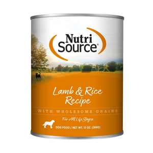 NUTRISOURCE LAMB MEAL & RICE FORMULA DOG FOOD 13OZ LATA