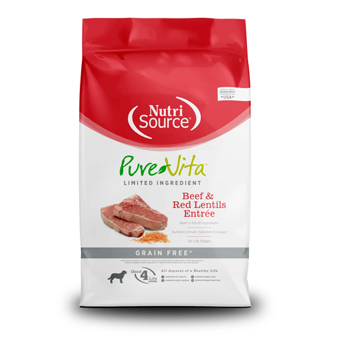 PURE VITA GRAINFREE BEEF & RED LENTILS 15LB