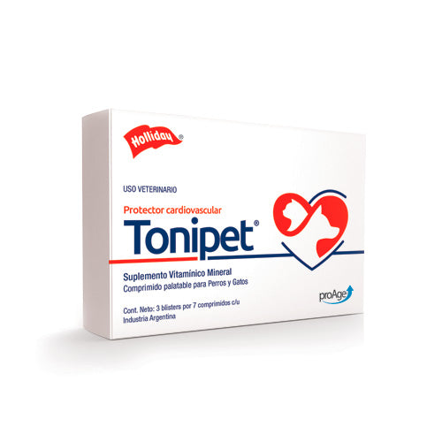 TONIPET HOLLIDAY 21 COMPRIMIDOS VENTA POR UNIDAD