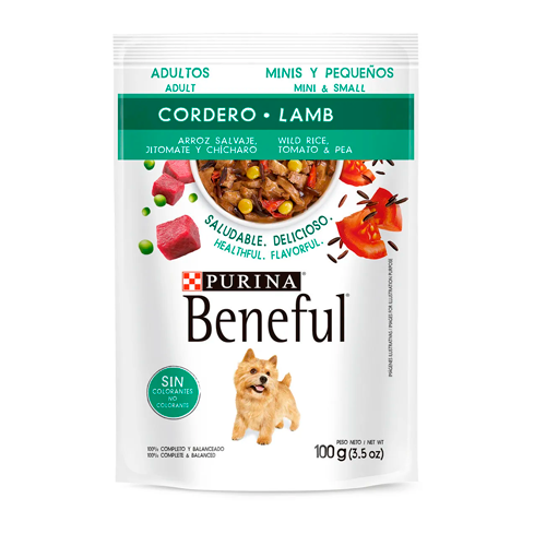 PURINA BENEFUL CORDERO ADULT/MINI 100G