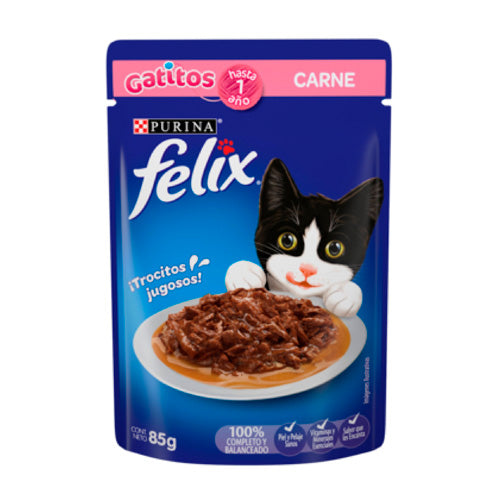 PURINA FELIX SOBRE GATITOS CARNE EN SALSA 85 GR 387-1068