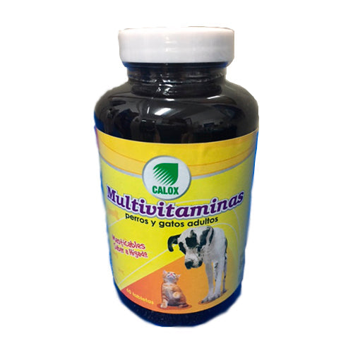 Multivitaminas Calox perros y gatos adultos 60 tabletas