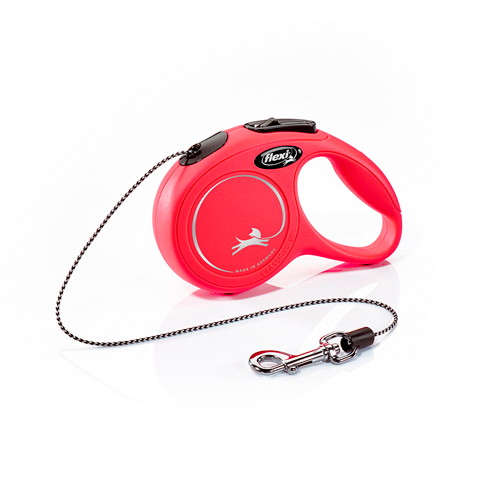 FLEXI CORREA RETRACTIL NEW CLASSIC XS CORD 3M RED