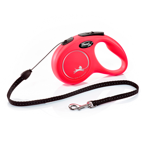FLEXI CORREA RETRACTIL NEW CLASSIC S CORD 5M RED