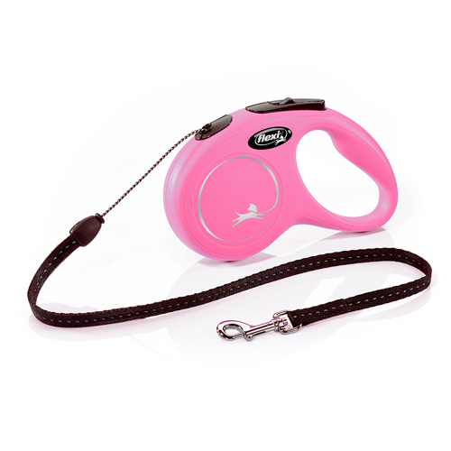 FLEXI CORREA RETRACTIL NEW CLASSIC S CORD 5M PINK