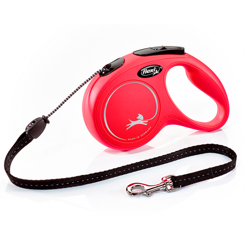 FLEXI CORREA RETRACTIL NEW CLASSIC M CORD 5M RED