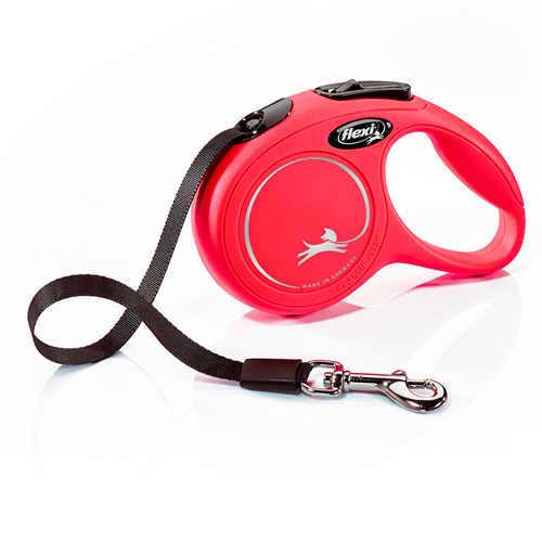 FLEXI CORREA RETRACTIL NEW CLASSIC XS TAPE 3M RED