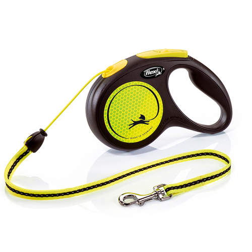 FLEXI CORREA RETRACTIL NEW NEON M CORD 5M YELLOW