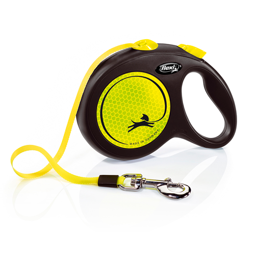 FLEXI CORREA RETRACTIL NEW NEON L TAPE 5M YELLOW
