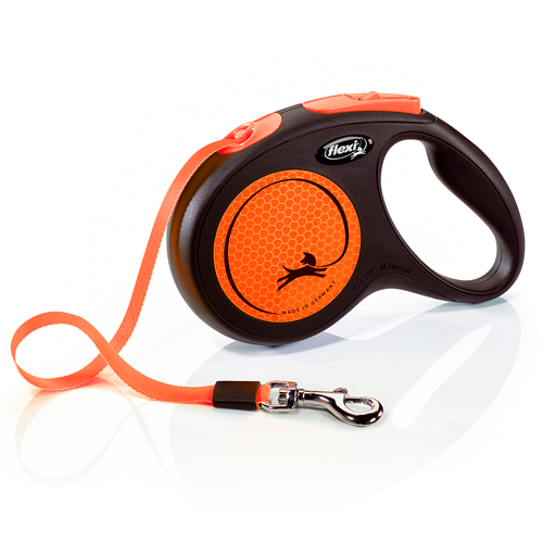 FLEXI CORREA RETRACTIL NEW NEON M TAPE 5M ORANGE