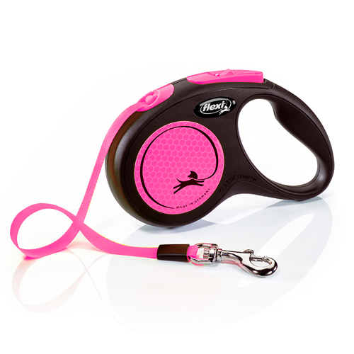 FLEXI CORREA RETRACTIL NEW NEON S TAPE 5M PINK