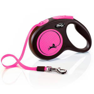 FLEXI CORREA RETRACTIL  NEW NEON M TAPE 5M PINK