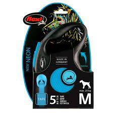 FLEXI CORREA RETRACTIL NEW NEON M TAPE 5M BLUE