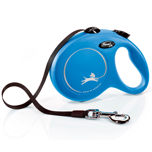 FLEXI CORREA RETRACTIL NEW CLASSIC L TAPE 5M BLUE