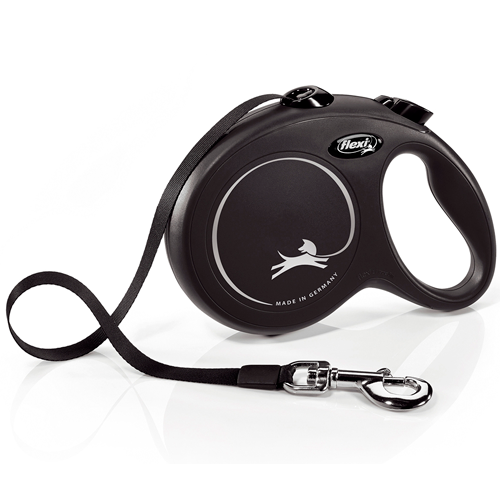 FLEXI CORREA RETRACTIL NEW CLASSIC L TAPE 5M BLACK