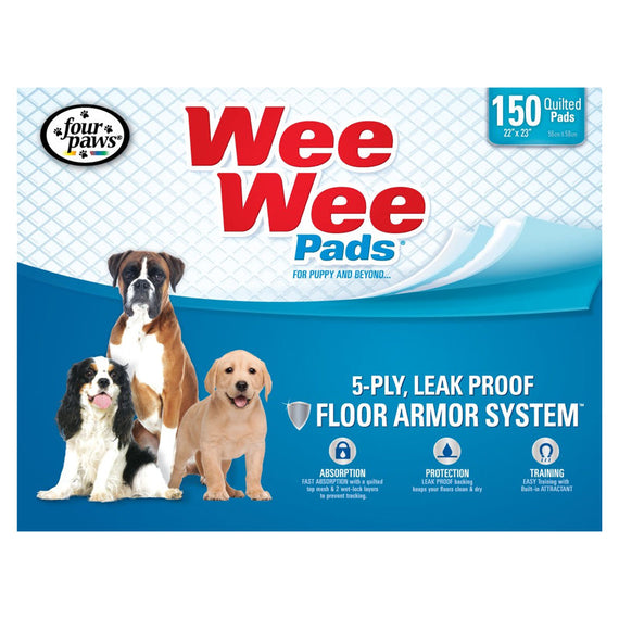 Four Paws Wee Wee Pads 150 Unid.