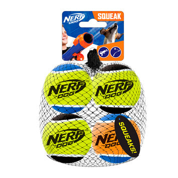 NERF SQUEAK TENNIS BALL 4-PACK