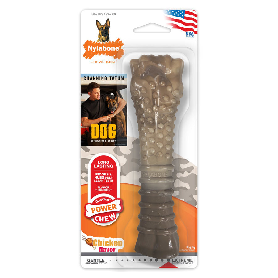 NYLABONE POWER CHEW CAMO TEXTURED SOUPER IN SHELF TRAY CHICKEN FLAVOR NB85195