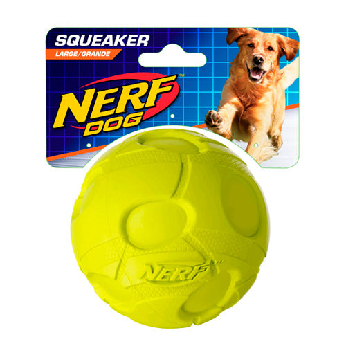 NERF RUBBER BASH SQUEAK BALL - GREEN