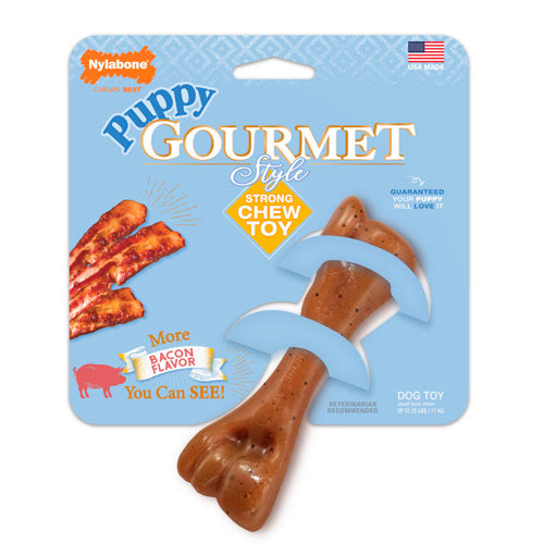 NYLABONE PUPPY GOURMET STYLE STRONG CHEW FEMUR, BACON