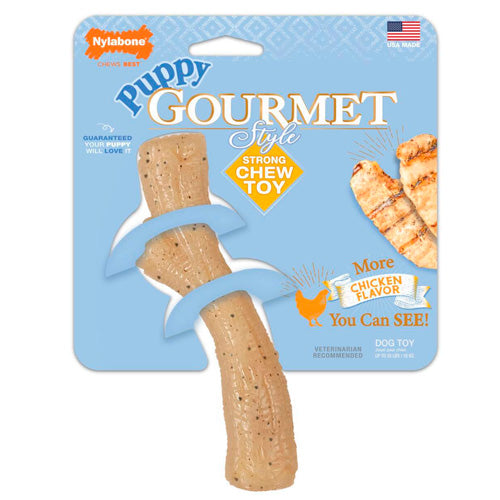 NYLABONE PUPPY GOURMET STYLE STRONG CHEW STICK, CHICKEN