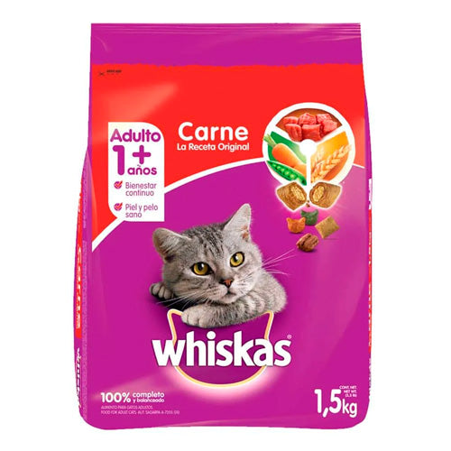 WHISKAS CARNE ORIGINAL ADULTO1.5 KG X 12