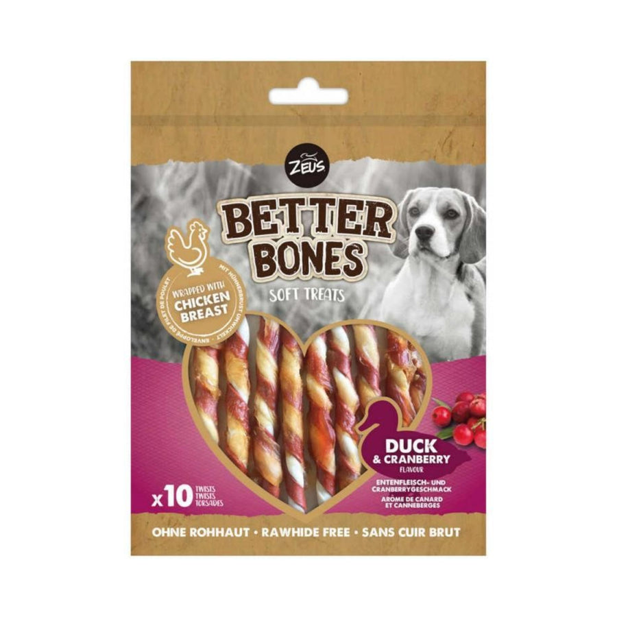 Zeus Better Bones Pato - Palito envuelto con
Pollo (Twists) 10pk 114grs