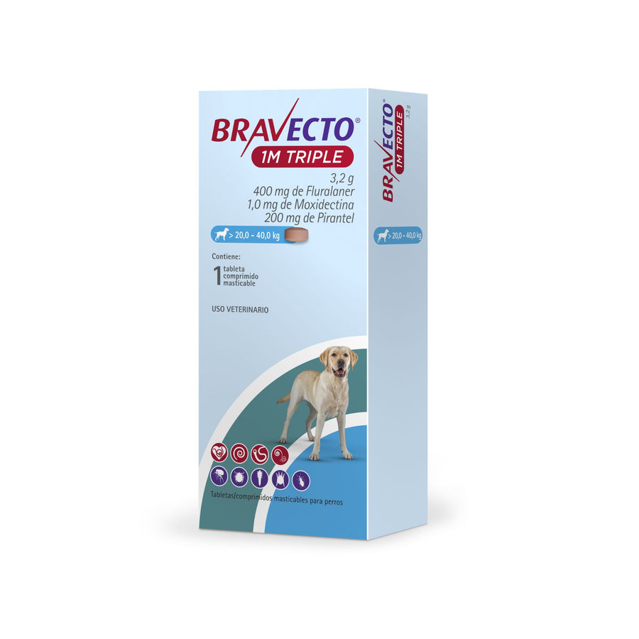 BRAVECTO 1M TRIPLE 20-40KG 400MG