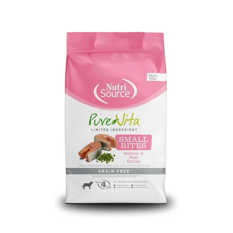 PURE VITA GRAIN FREE SMALL BITES SALMON AND PEA