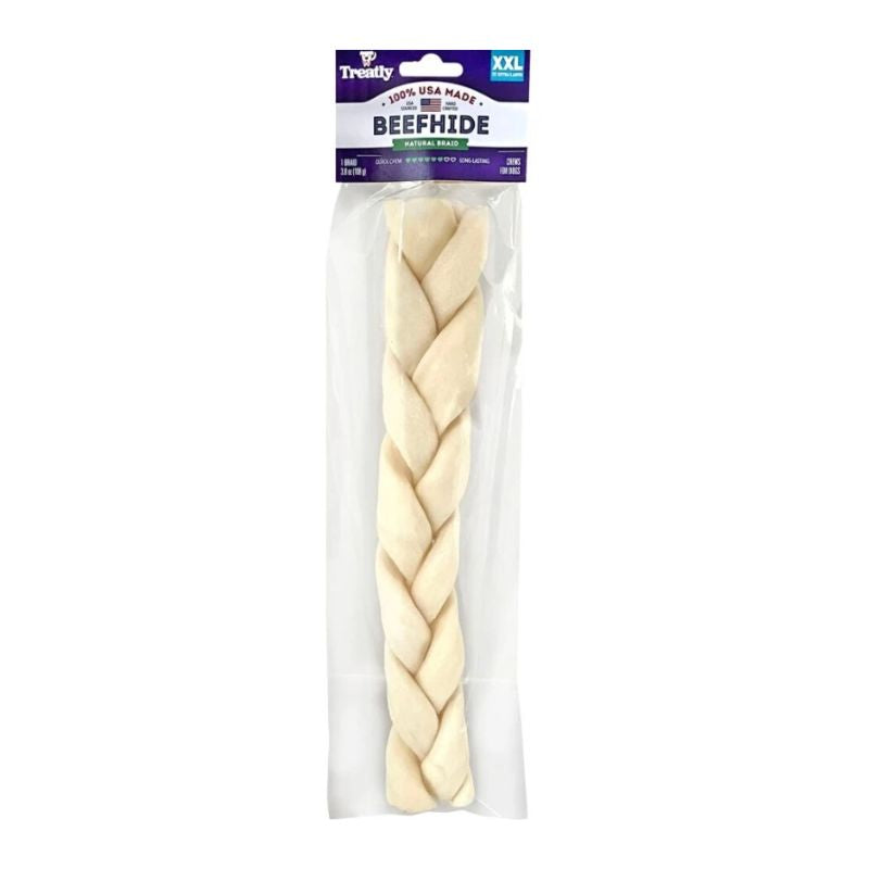PET FACTORY TREATLY BRAIDS NATURAL 1 PK