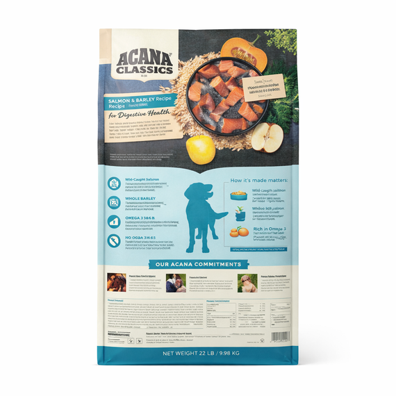 ACANA SALMON & BARLEY RECIPE 22.5 LB