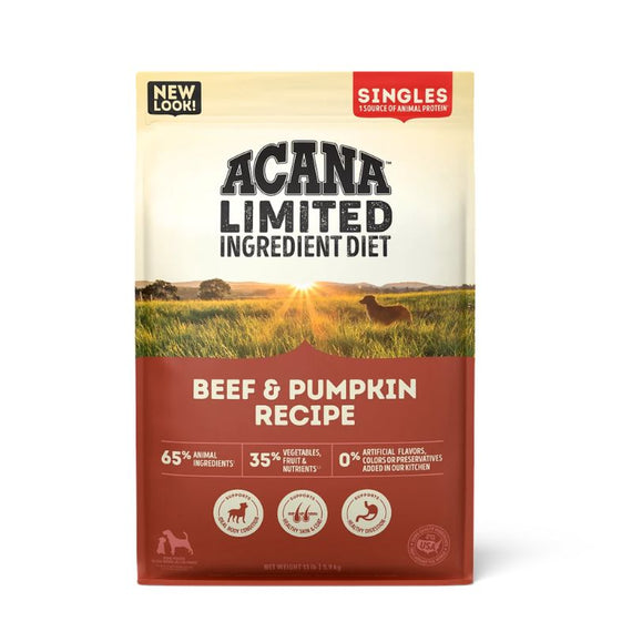 ACANA SINGLES BEEF & PUMPKIN RECIPE 13LB