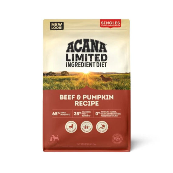 ACANA SINGLES BEEF & PUMPKIN RECIPE 4.5LB