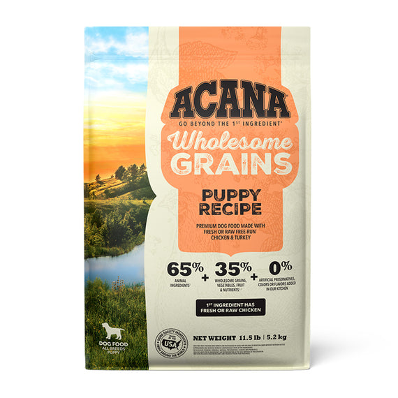 ACANA WHOLESOME GRAINS PUPPY, 11.5LB