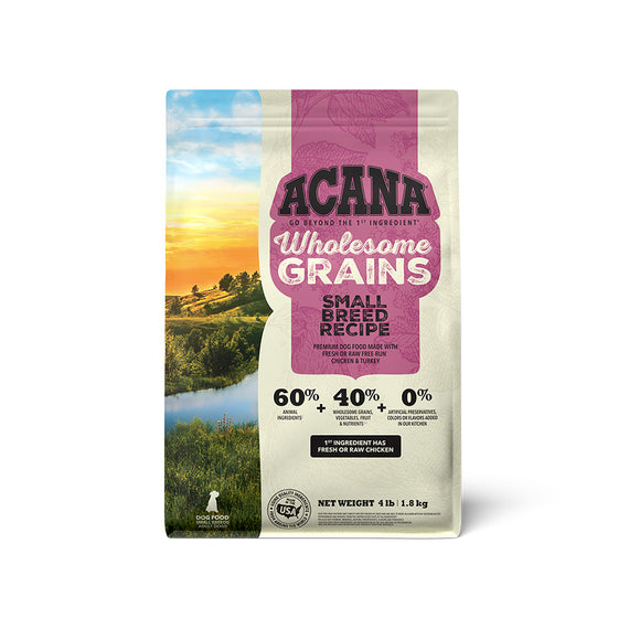 ACANA WHOLESOME GRAINS SMALL BREED, 4LB