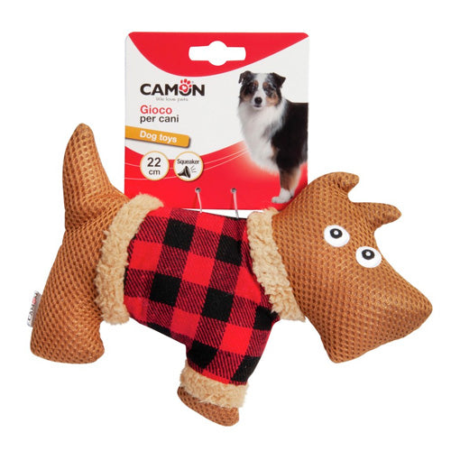 CAMON DOG TOY - DOG (OUTLINE) WITH SQUEAKER 22CM