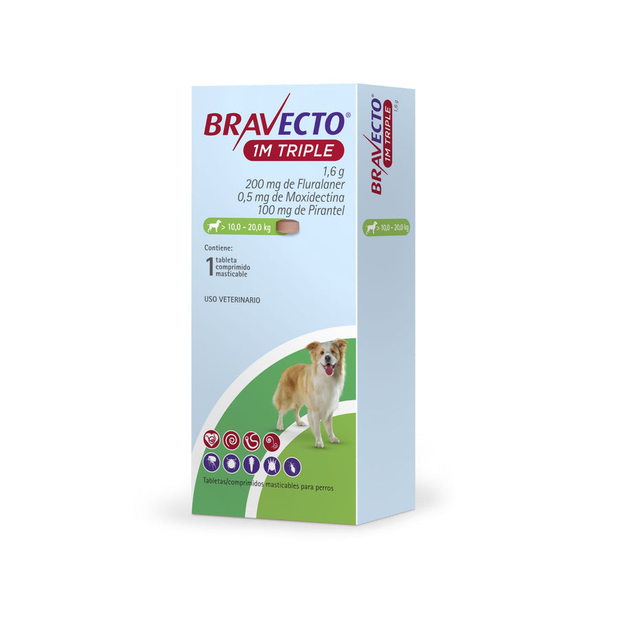 BRAVECTO 1M TRIPLE 10-20KG 200MG