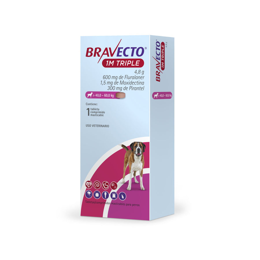 BRAVECTO 1M TRIPLE 40-60KG 600MG