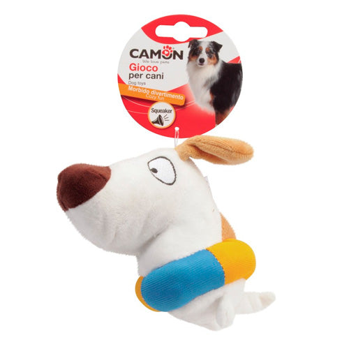 CAMON DOG TOY - PLUSH DOG AND FOX WITH SQUEAKER, 14CM