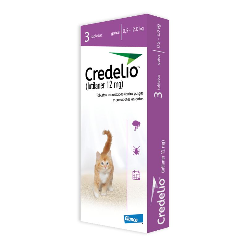 CREDELIO CAT 12 MG CAJA 3 TAB VENTA POR UNID