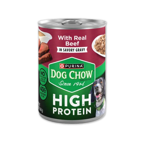 DOG CHOW HIPRO BEEF IN GRAVY 13 OZ